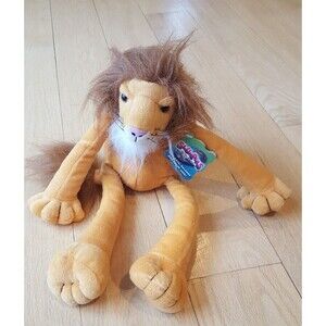 VTG NWT K&M International Slumpers "BERK" LION‎ Plush 12" Plush Toy 2000